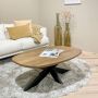 Livingfurn Salontafel Jesper 120cm Mangohout | Gecoat Staal - Thumbnail 2