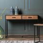 Giga Meubel Wandtafel Mangohout Hout & Metaal 35x120x80cm - Thumbnail 2