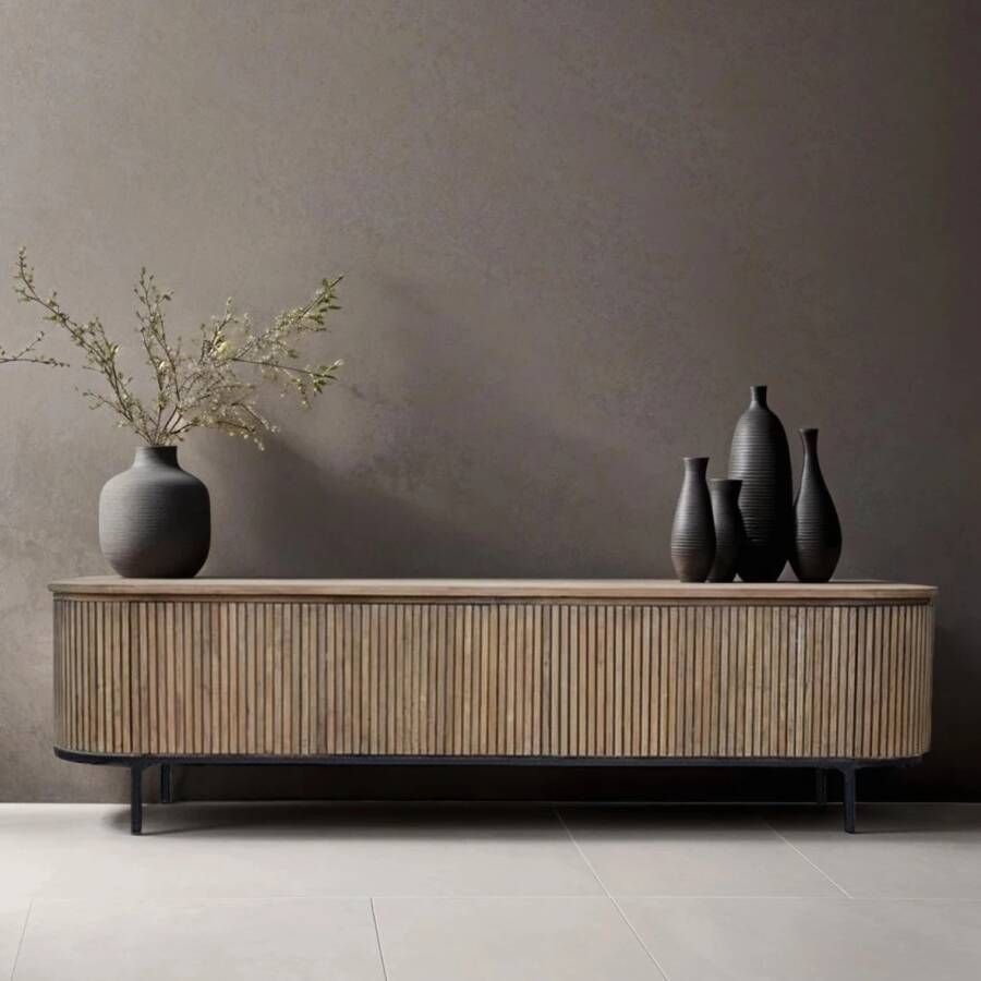 Livingfurn TV-meubel Lausanne Teakhout 210cm Bruin