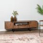 Livingfurn Lifestyle | TV meubel | Valdez | 150 cm | mangohout met staal | - Thumbnail 2
