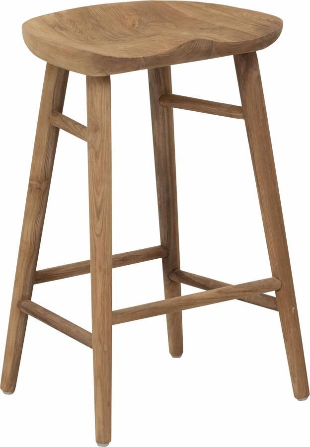 MUST Living Barkruk Axel Teakhout (zithoogte 65cm) Naturel