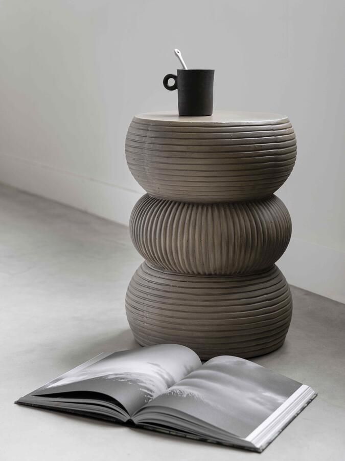 MUST Living Bijzettafel Slice Ø35cm Olive