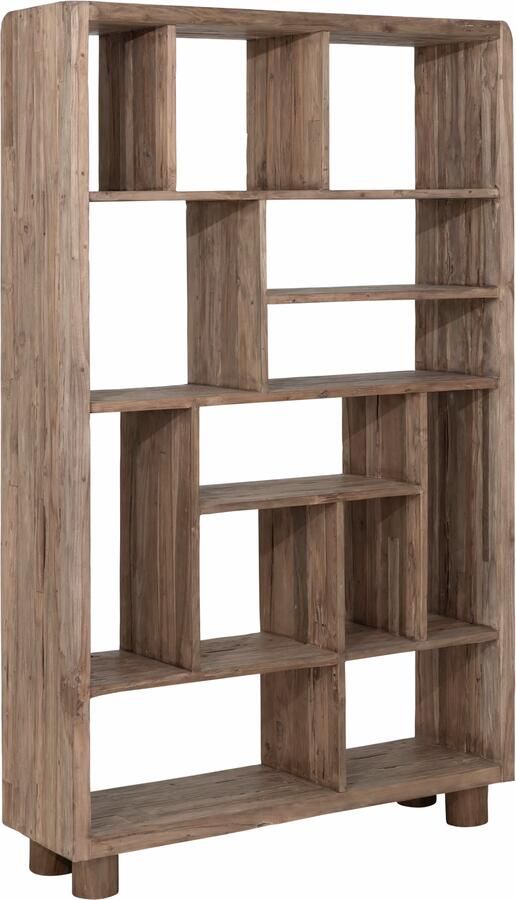 MUST Living Boekenkast Don Teakhout 195 x 120cm Bruin