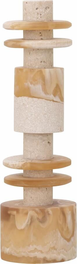 MUST Living Decoratie Alba Marmerlook 38cm hoog Crème Bruin