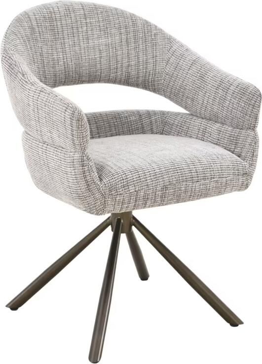 MUST Living Draaibare Eetkamerstoel Clooney Donna-stof Beige