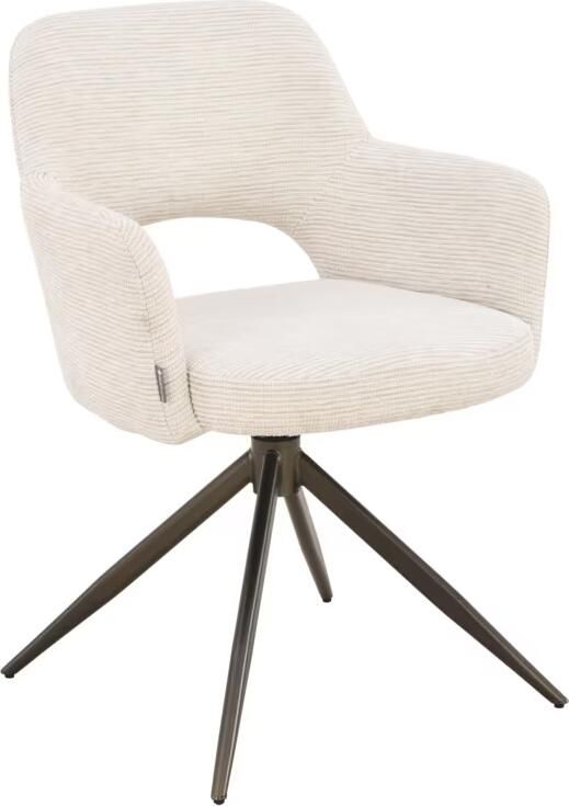 MUST Living Draaibare Eetkamerstoel DiCaprio Donna-stof Natural