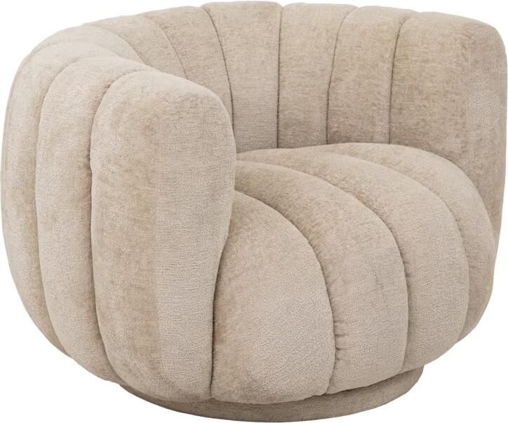 MUST Living Draaifauteuil Mello Chenille Charm Cream