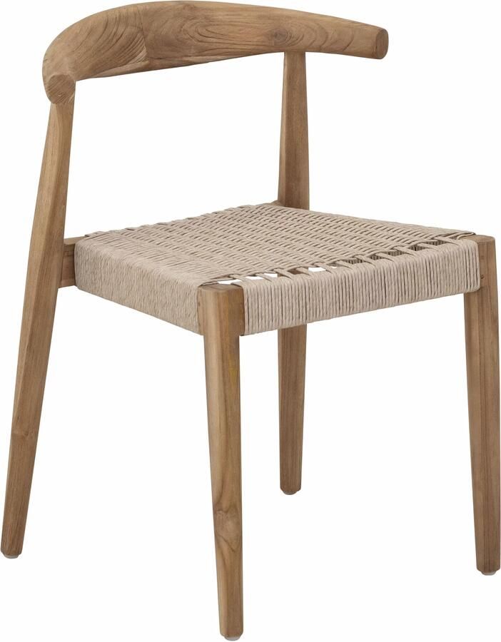 MUST Living Eetkamerstoel Lima Teakhout en touw Naturel