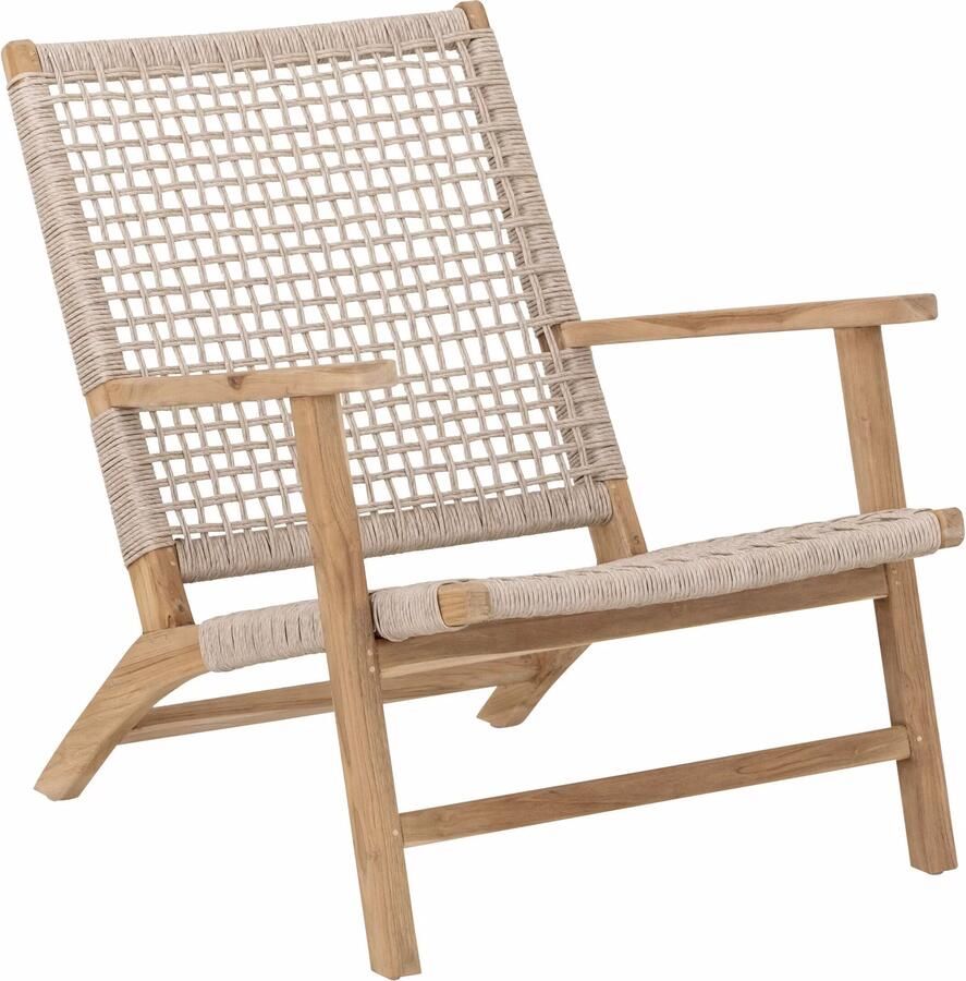 MUST Living Fauteuil William Teakhout en touw NATUREL