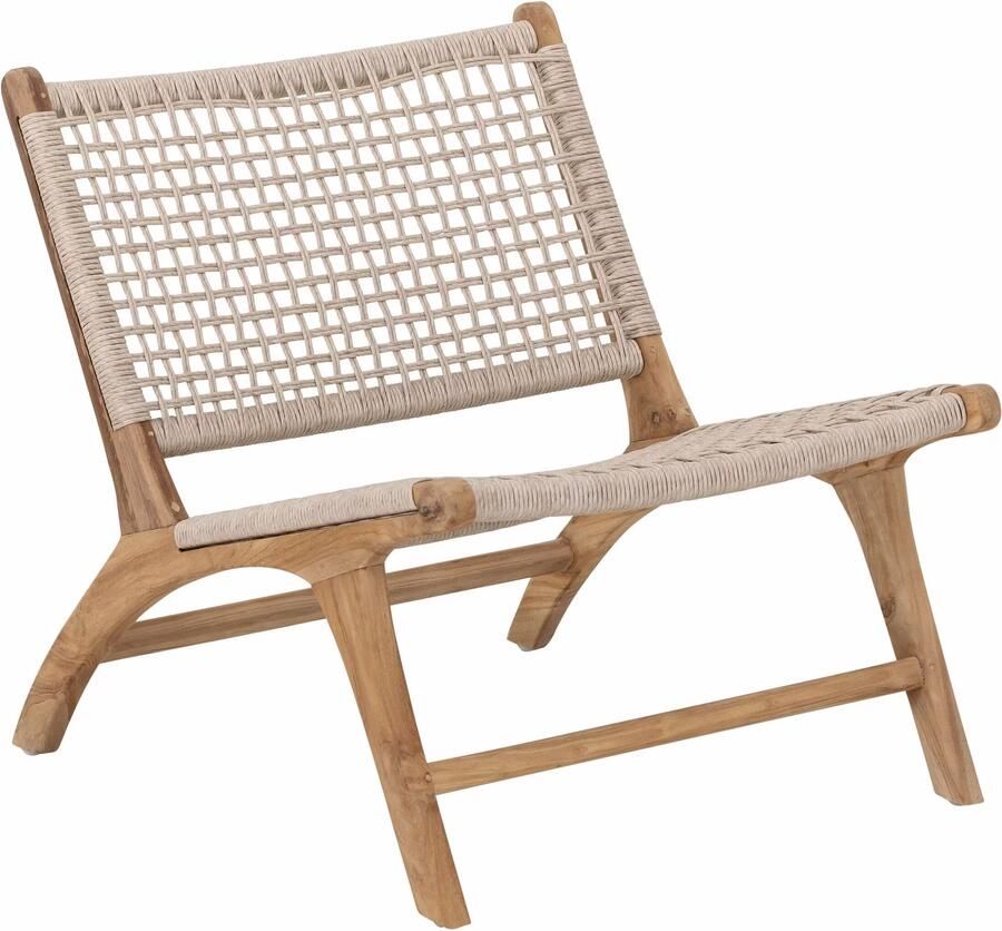 MUST Living Fauteuil Winston Teakhout en touw Naturel