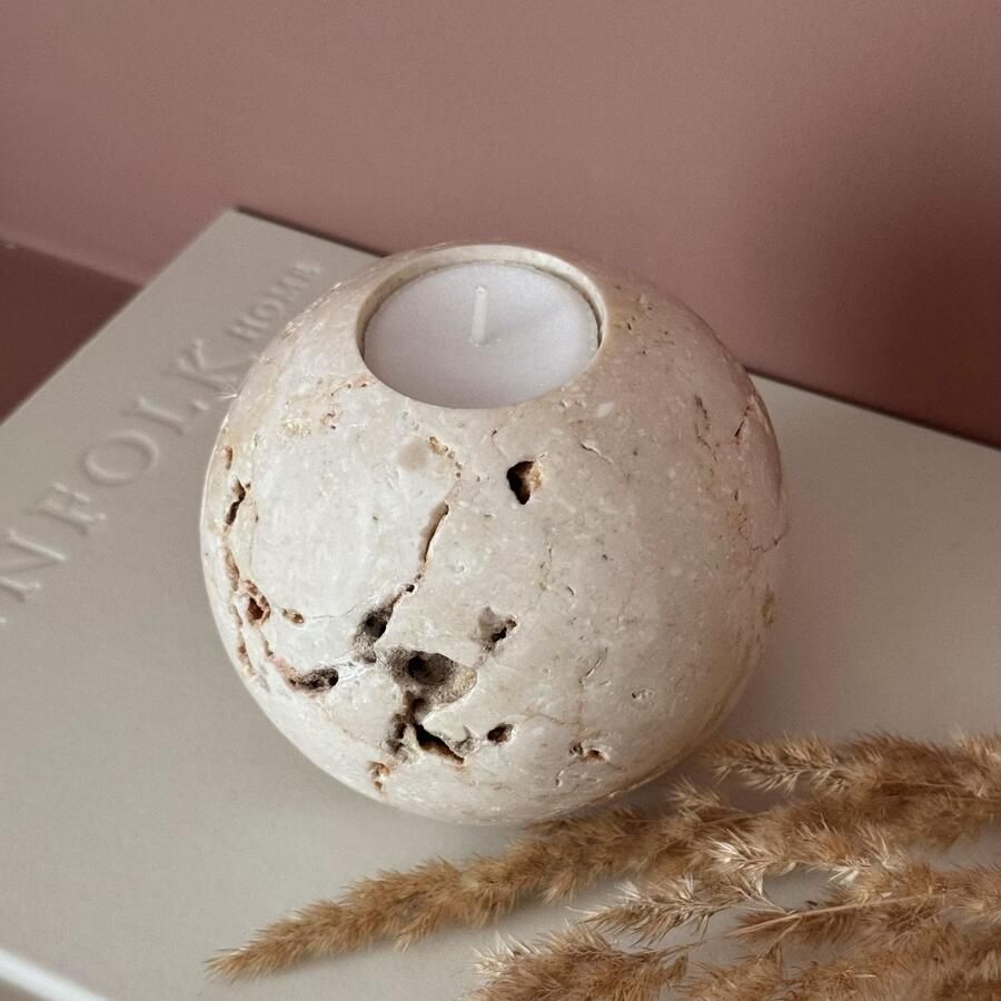 MUST Living Kaarshouder Cheese Stone Marmer Beige