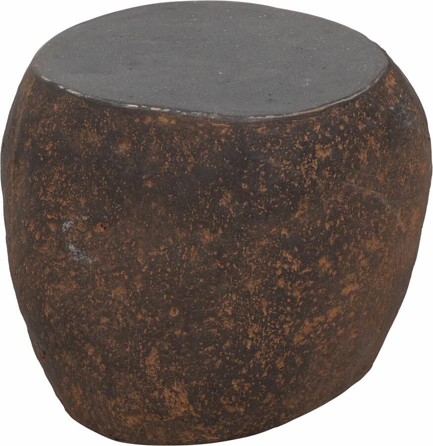 MUST Living Organische Salontafel Rock Cement Ø30cm Roest