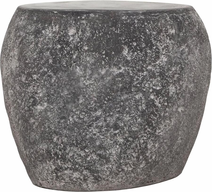 MUST Living Organische Salontafel Rock Cement Ø30cm Zwart Rond