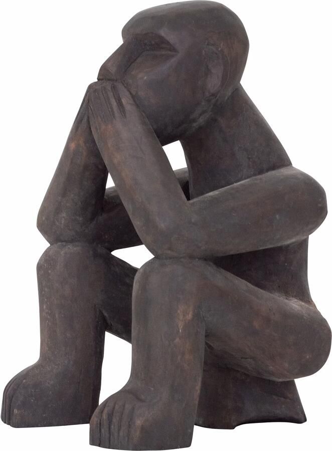 MUST Living Ornament Say Nothing Mahoniehout Bruin