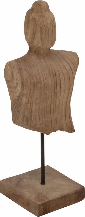 MUST Living Ornament Torso Teakhout 40cm hoog Naturel