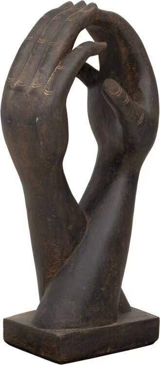 MUST Living Ornament Unity Hands Concrete 102cm hoog Donkerbruin