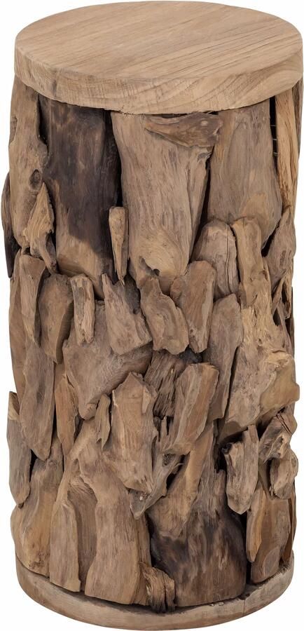 MUST Living Ronde Bijzettafel Spice Teakwortel Ø30cm Naturel