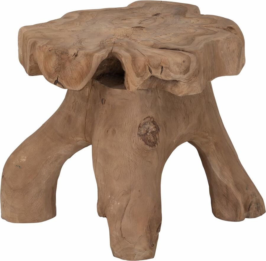 MUST Living Salontafel Billie Teakhout 40 x 40cm Naturel