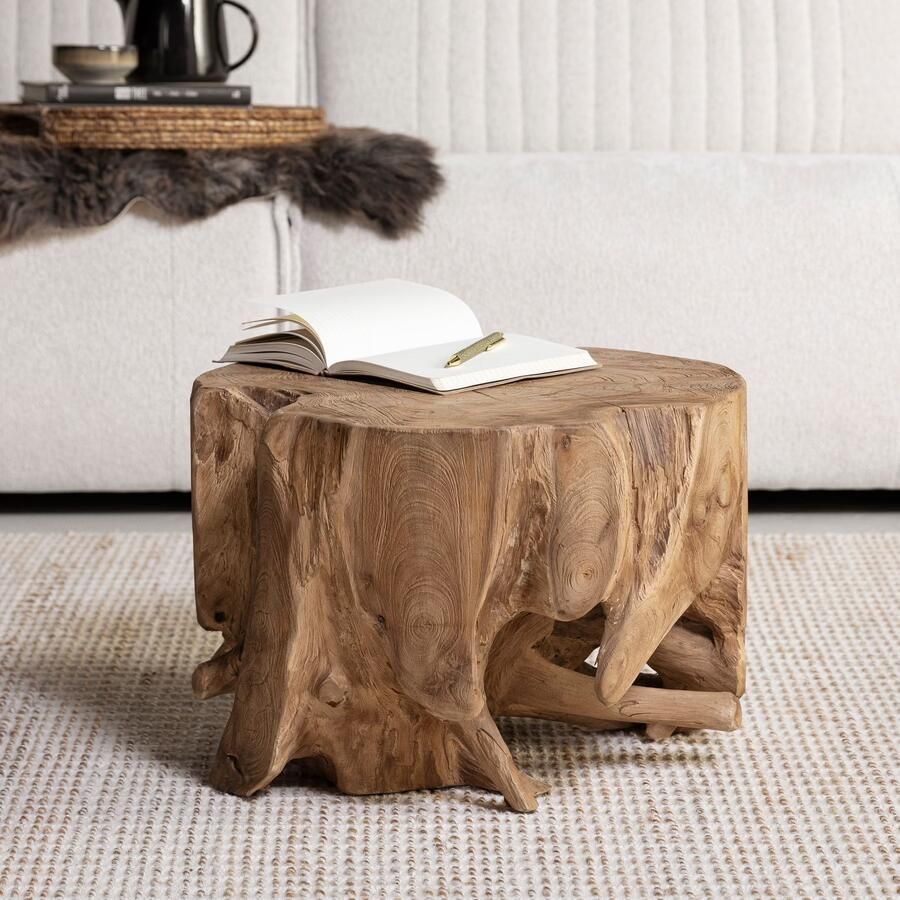 MUST Living Salontafel Buddy Teakhout 50cm Bruin