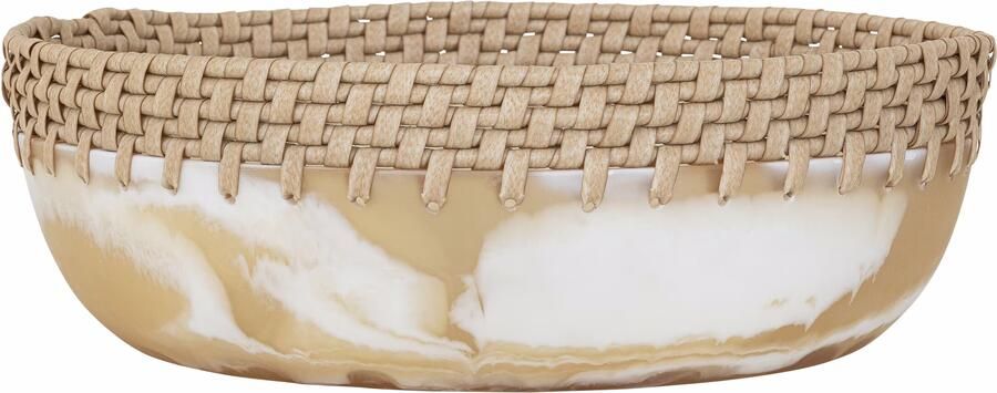 MUST Living schaal Da Vinci Rond Bruin Wit