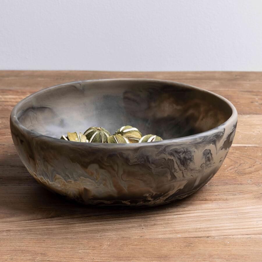MUST Living schaal Rafael Ø33 cm Zwart en Bruin