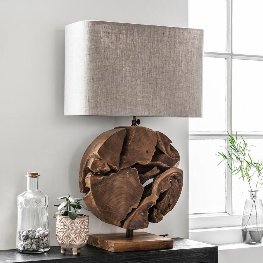 MUST Living Tafellamp All Around the World Teakhout 70cm Naturel