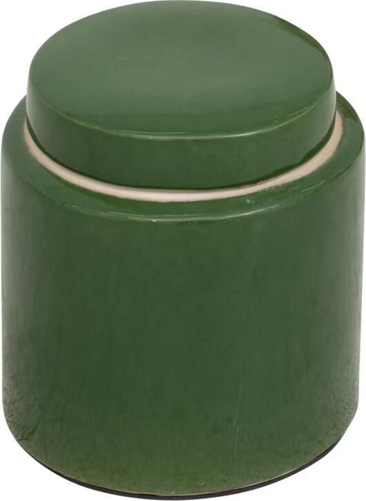 MUST Living Voorraadpot Jar Terracotta 20cm Olijfgroen