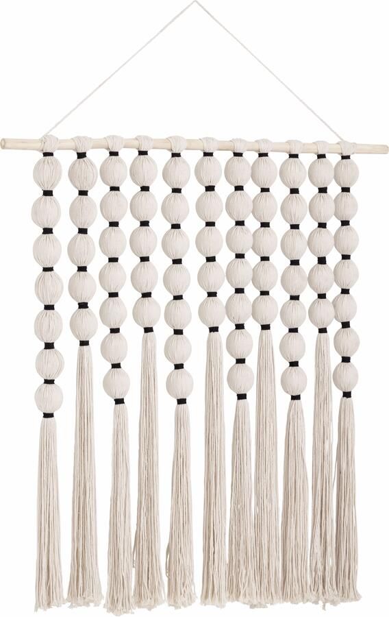 MUST Living Wanddecoratie Jamaica Katoen Wit