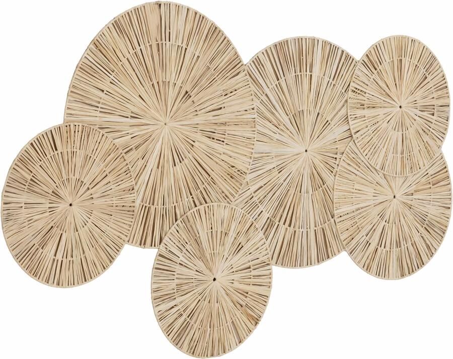 MUST Living Wandpaneel Aruba Palmblad 150 x 90cm Naturel
