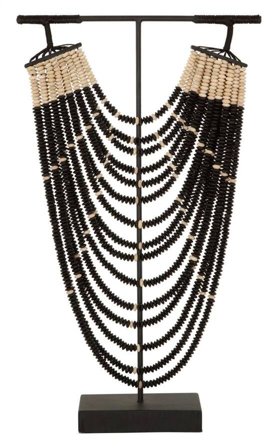 MUST Living Ornament Magic Black Houten kralen 51cm hoog Zwart