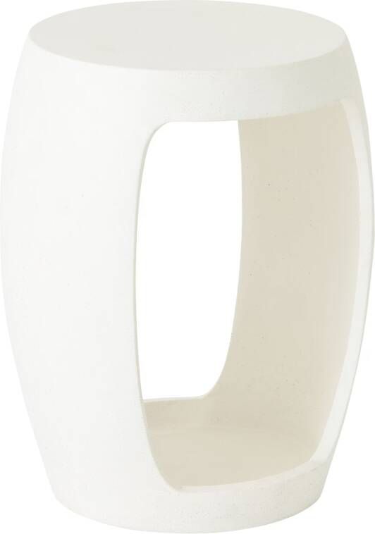 MUST Living Salontafel Camber Fiber Cement 40 x 35cm Wit Rond