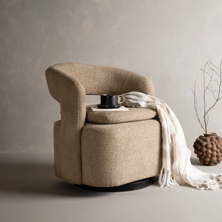 Nohr Draaifauteuil Soledad Bouclé Beige