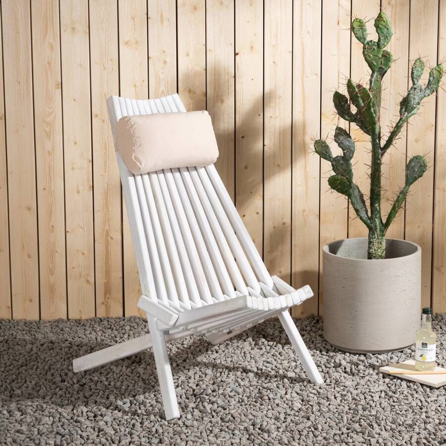 Nohr Loungestoel Tareva Acaciahout Wit