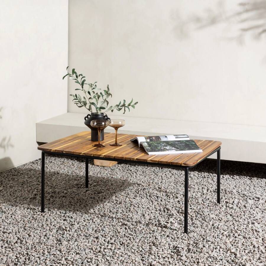 Nohr Loungetafel Lakysha Acacuahout 100 x 65cm Naturel - Foto 3