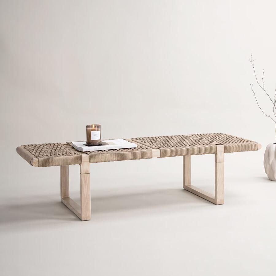 Nohr Halbank Kyson Whitewash 140cm Naturel