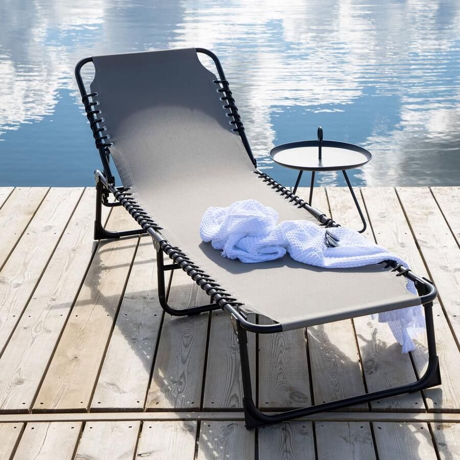 Venture Home Majken Zonnebed 190 x 82 x 60 Grijs - Foto 3