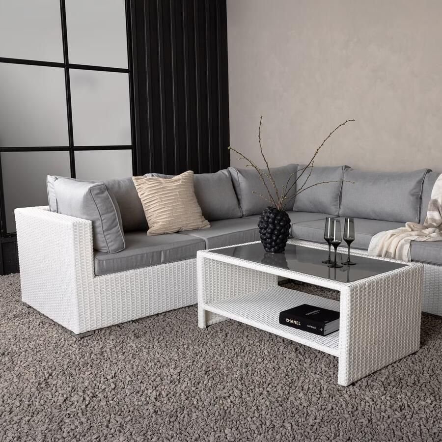 Nohr Loungeset Latonda Met hoekbank en tafel Wit