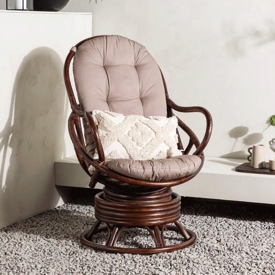 Nohr Outdoor Loungestoel Leola Rattan Bruin