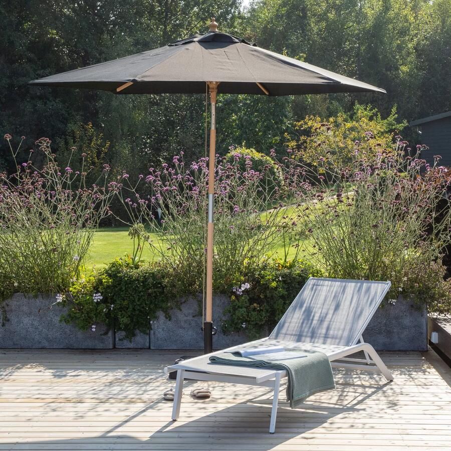 Hioshop Corypho parasol met kantelfunctie zwart - Foto 3