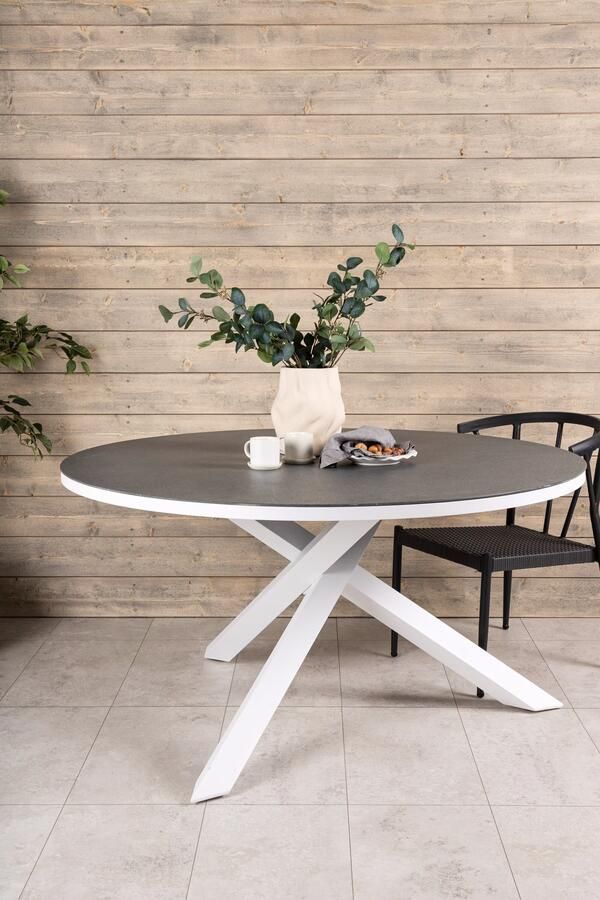 Nohr Ronde Tuintafel Lasheka 140cm Wit Grijs