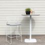 Hioshop Milano tuintafel bartafel Ø70 wit. - Thumbnail 2