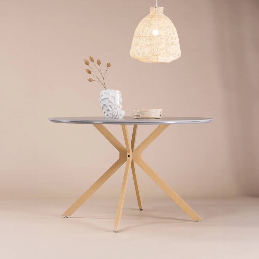 Nohr Ronde Eettafel Chenell Marmerlook 120cm grijs