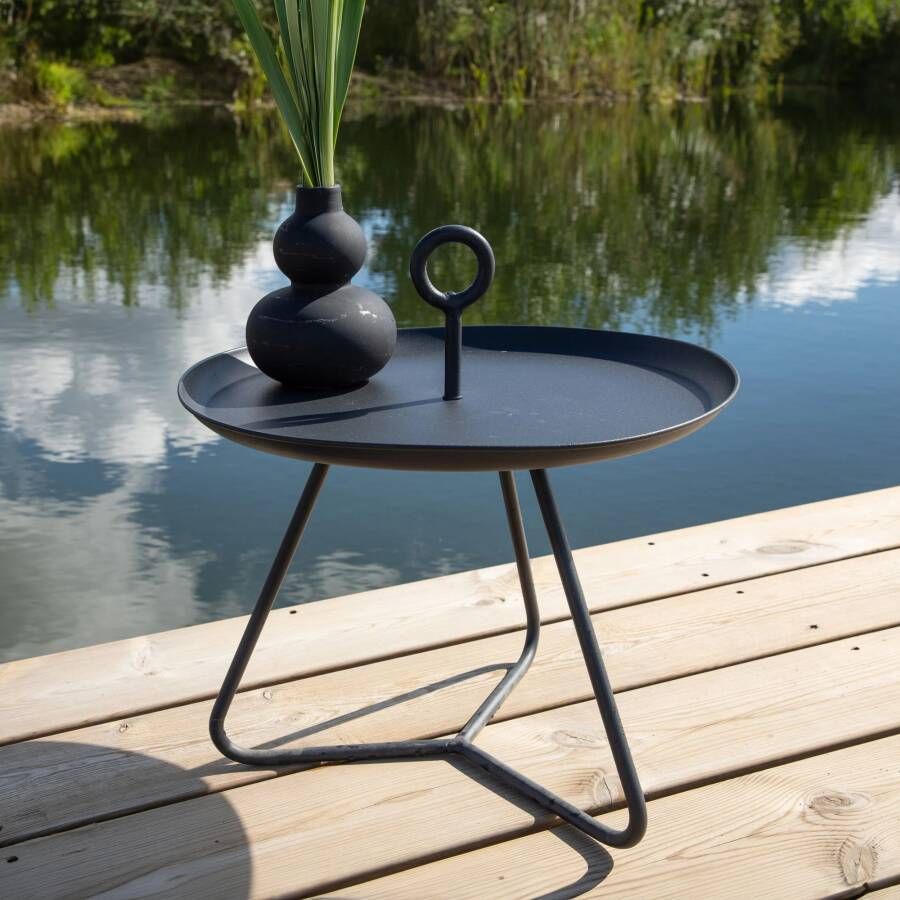 Nohr Ronde Outdoor Bijzettafel Thia 40cm Zwart