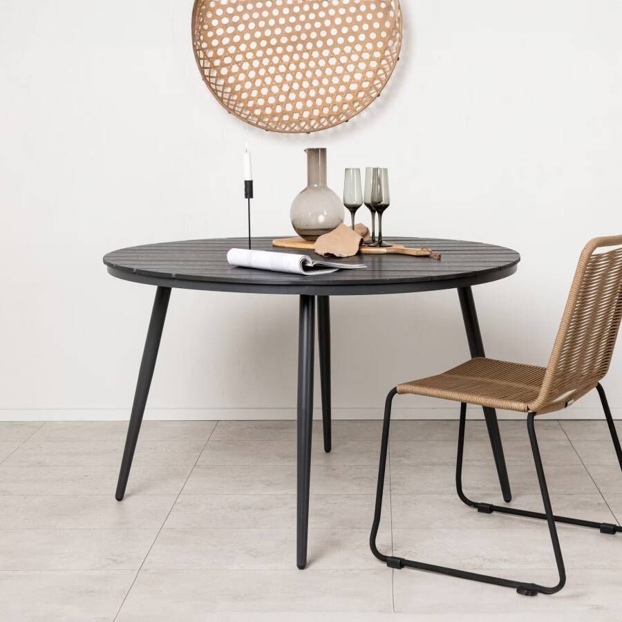 Nohr Ronde Tuintafel Erikka Aintwood Zwart