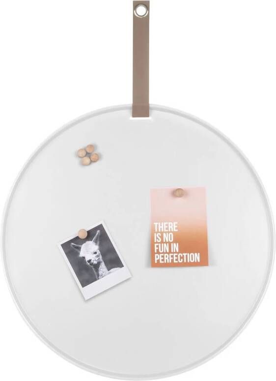 Present time Perky Memo- magneetbord Ø 50 cm Wit