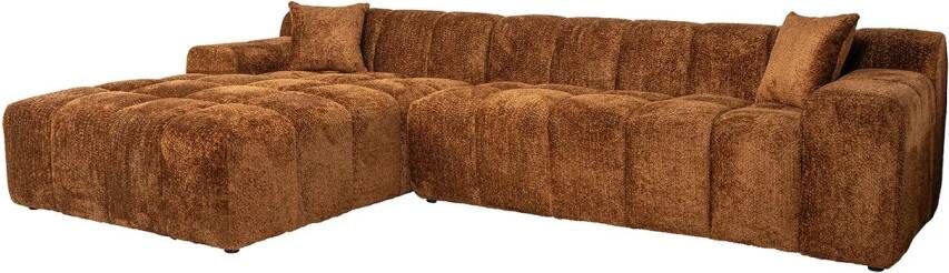 Richmond Interiors Richmond 3-zits Loungebank Cube Links Chenille Cinnamon