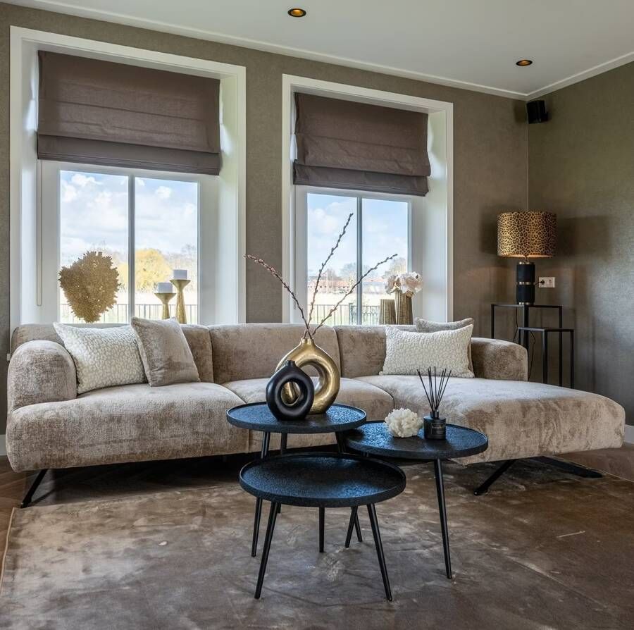 Richmond Interiors Richmond 3-zits Loungebank Donovan Chenille Taupe