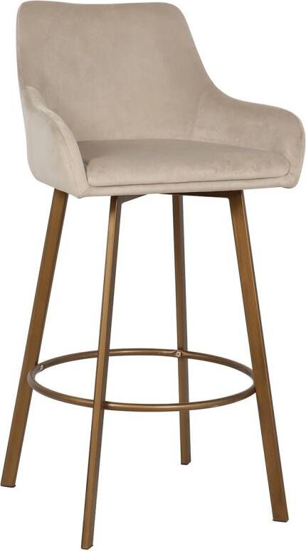 Richmond Interiors Richmond Barkruk Cressida Velvet Khaki (zithoogte 75cm)