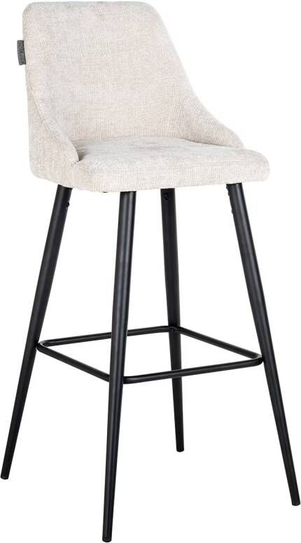 Richmond Interiors Richmond Barstoel Brooke Chenille Crème (zithoogte 78cm)