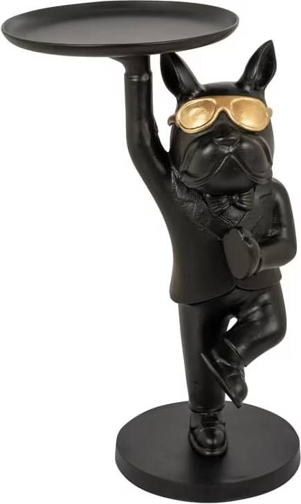 Richmond Interiors Richmond Bijzettafel Bullie 65cm Zwart Goud Rond